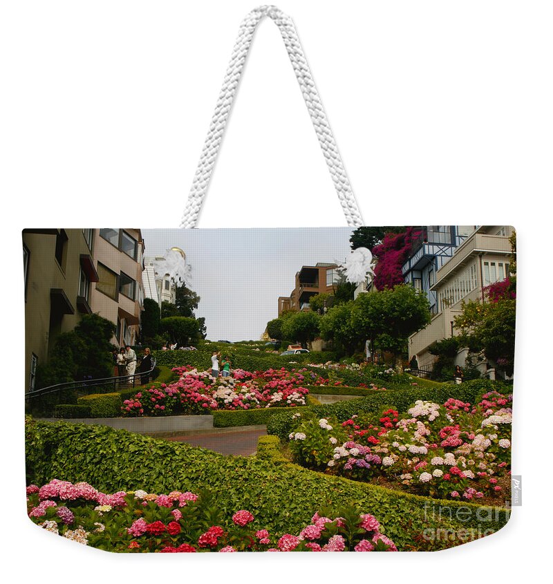 Sf Weekender Tote Bag featuring the photograph Looking UP that Crooked Street by fototaker Tony