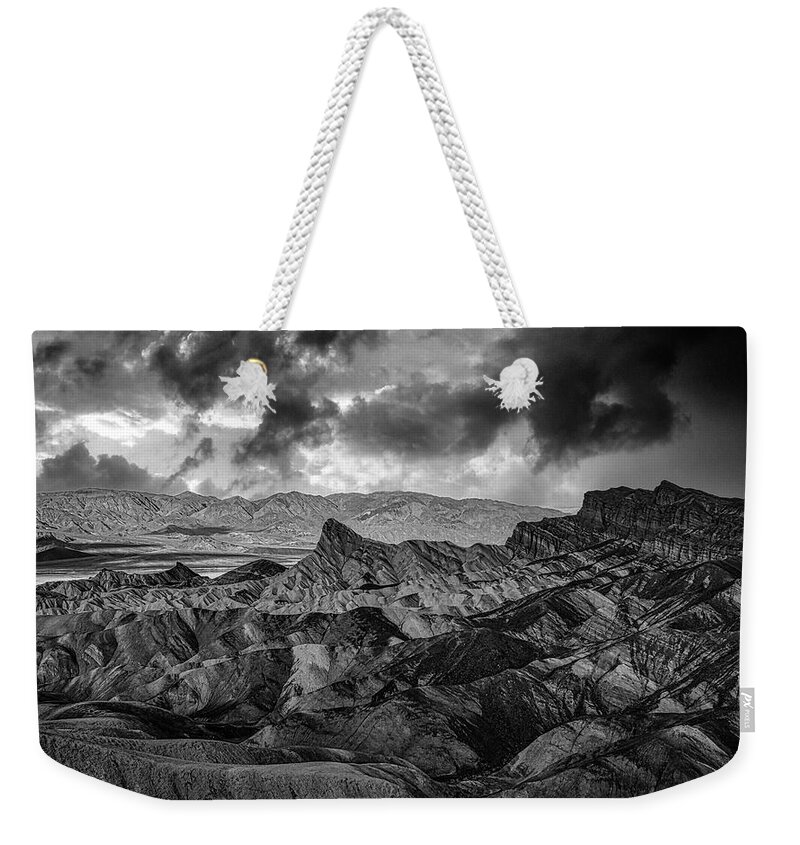 Landscape Weekender Tote Bag featuring the photograph Looming Desert Storm by Romeo Victor