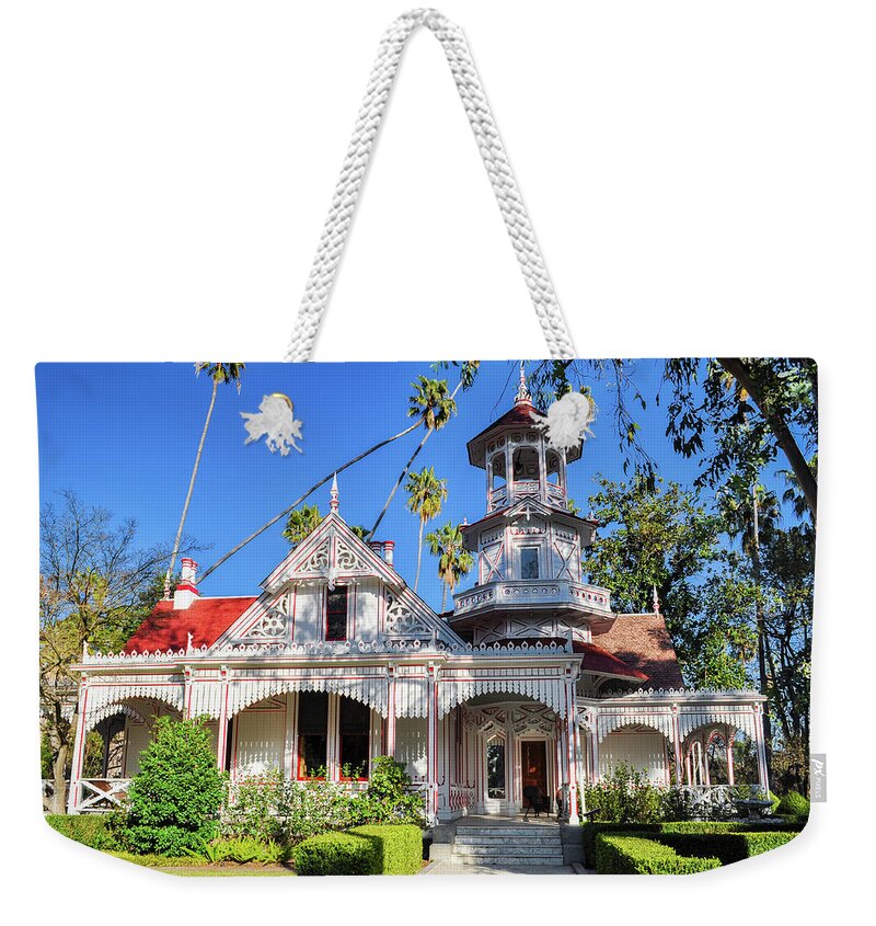 Queen Anne Cottage Weekender Tote Bag featuring the photograph Los Angeles Queen Anne Cottage by Kyle Hanson