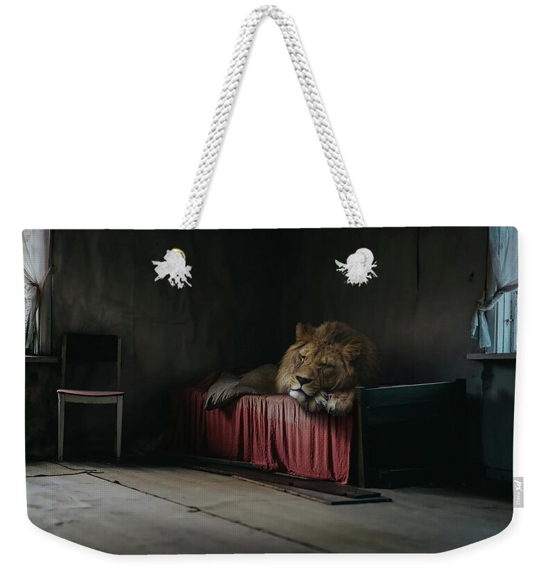 Nature Weekender Tote Bag featuring the digital art Lost Animals - Series nr. 10 by Zoltan Toth