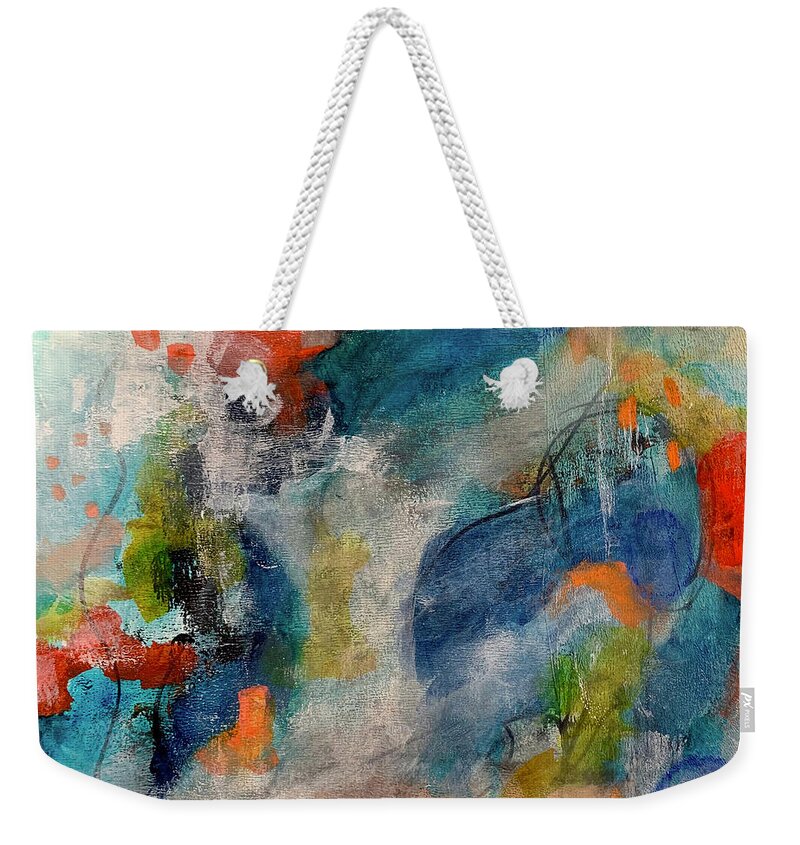 Mixed Media Weekender Tote Bag featuring the painting Lost Carnival by Diane Maley
