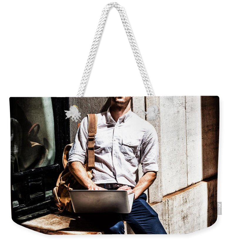 Young Weekender Tote Bag featuring the photograph Lost in Sunlight 170528_7481 by Alexander Image