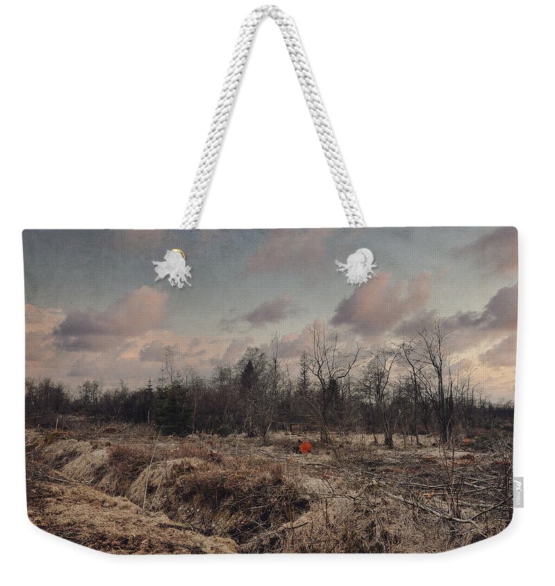 Land Weekender Tote Bag featuring the photograph Lost in the forest by Yasmina Baggili