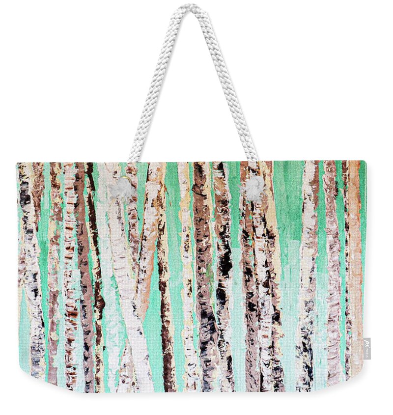 Forests Weekender Tote Bag featuring the painting Lost in the Pines by Ted Clifton
