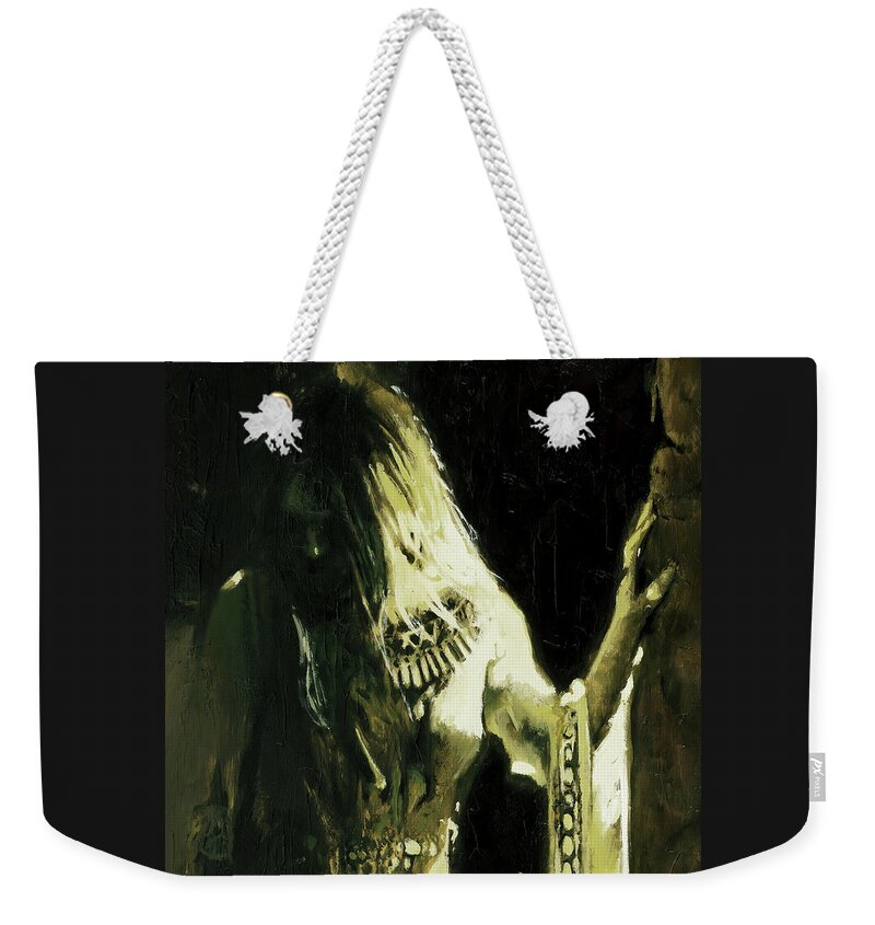 Gothic Weekender Tote Bag featuring the painting Lost Soul by Sv Bell
