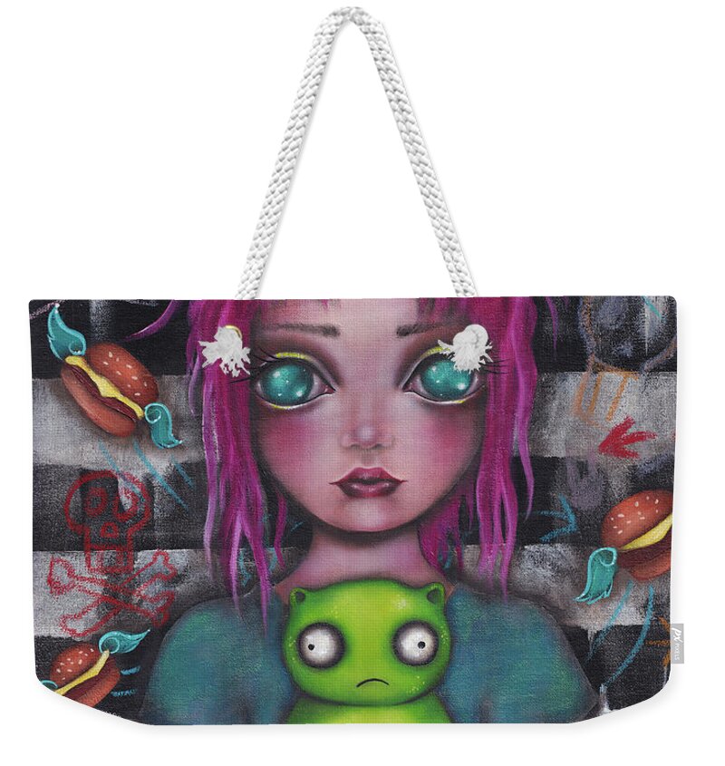 Fan Art Weekender Tote Bag featuring the painting Louise by Abril Andrade