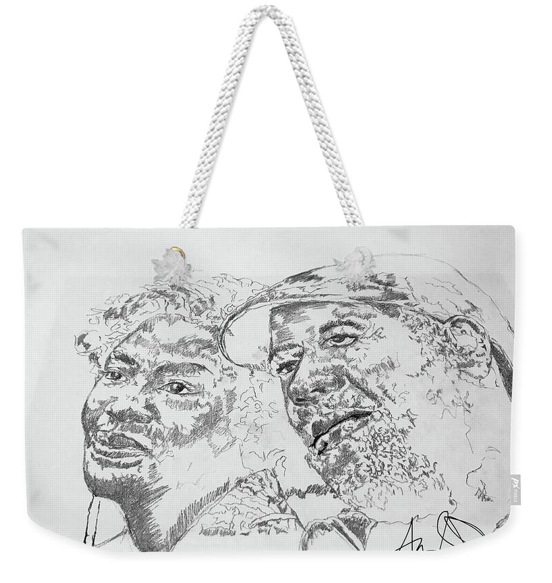  Weekender Tote Bag featuring the mixed media Love 2.0 by Angie ONeal