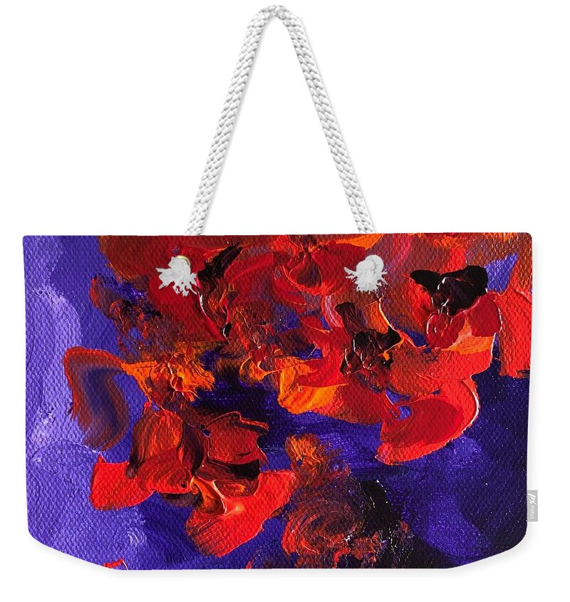 Gift Weekender Tote Bag featuring the painting Love 4 by Preethi Mathialagan