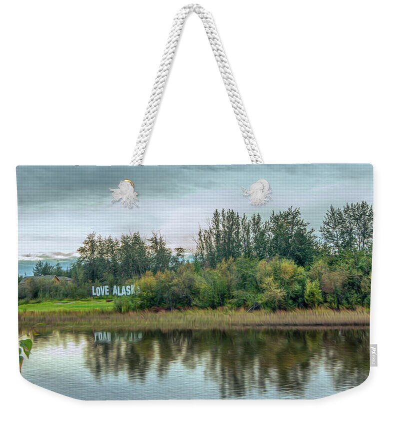 Fairbanks Weekender Tote Bag featuring the photograph Love Alaska by Nicholas McCabe