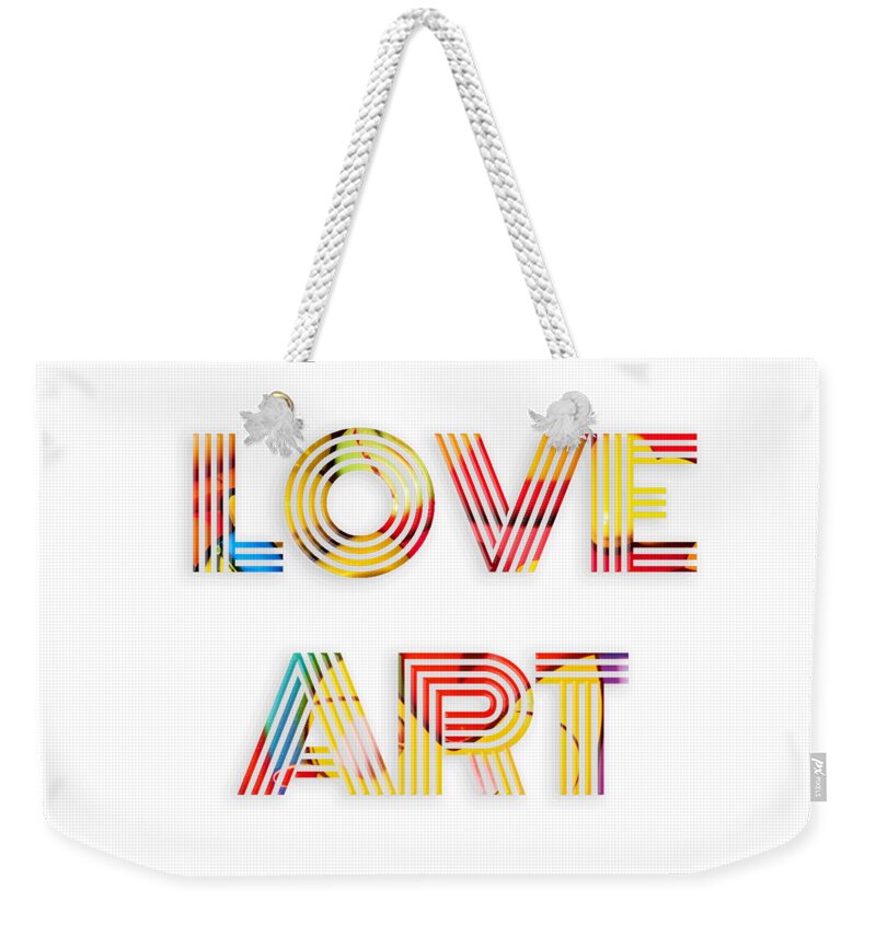 Modern Weekender Tote Bag featuring the digital art Love Art by Rafael Salazar