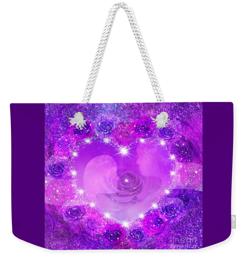 Love Weekender Tote Bag featuring the mixed media Love Is Forever by Diamante Lavendar