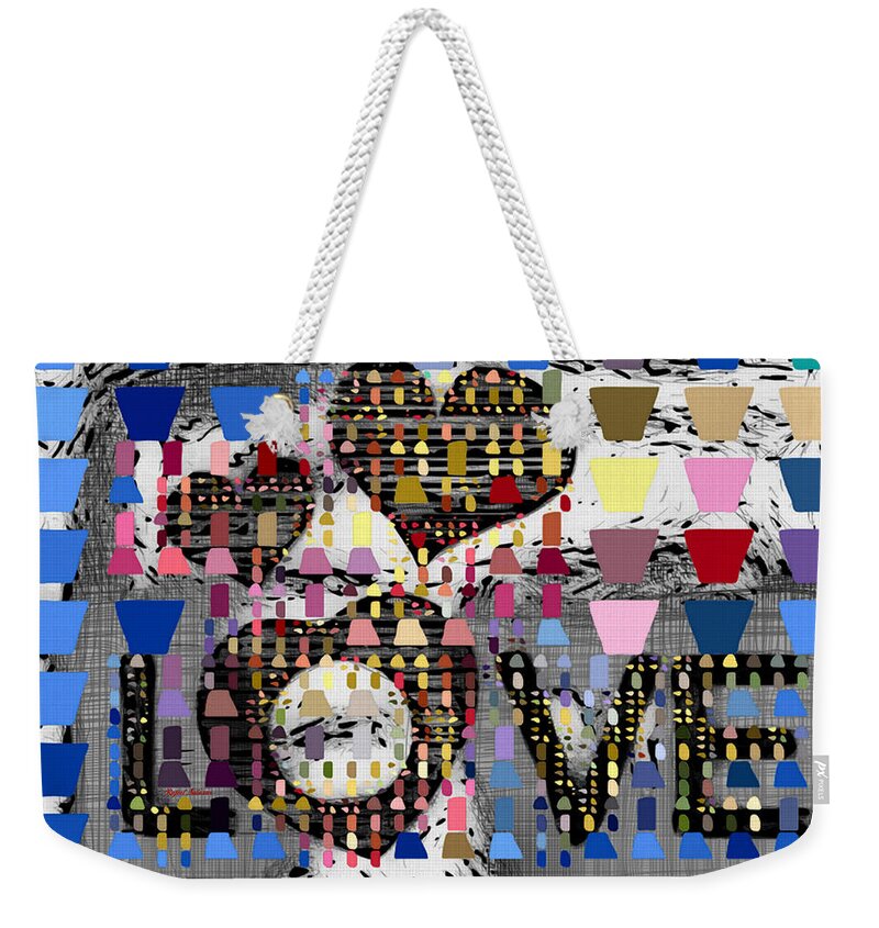 Abstract Weekender Tote Bag featuring the painting Love is the Solution by Rafael Salazar