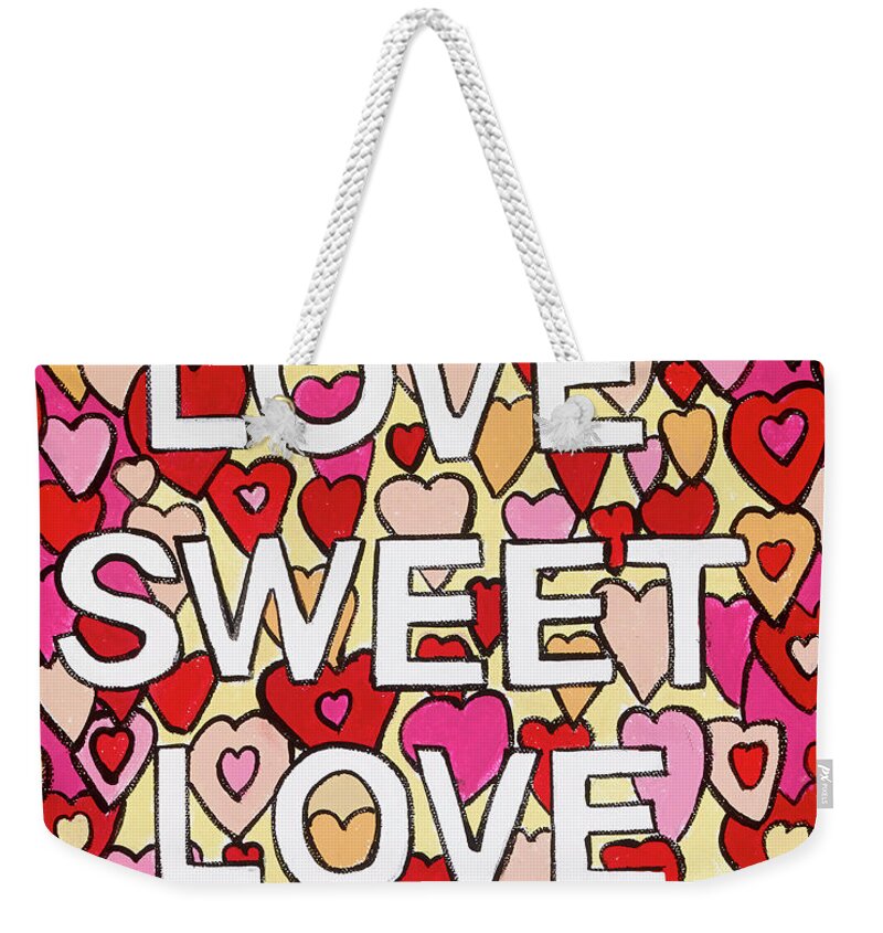 Love Weekender Tote Bag featuring the painting Love Sweet Love by Mike Stanko