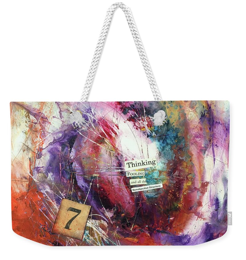 Abstract Art Weekender Tote Bag featuring the painting Love's Innermost by Rodney Frederickson