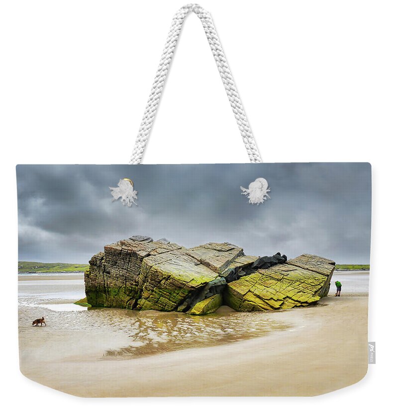 Ireland Rocks Weekender Tote Bag featuring the photograph Low Tide on Maghera Beach - County Donegal by Lexa Harpell