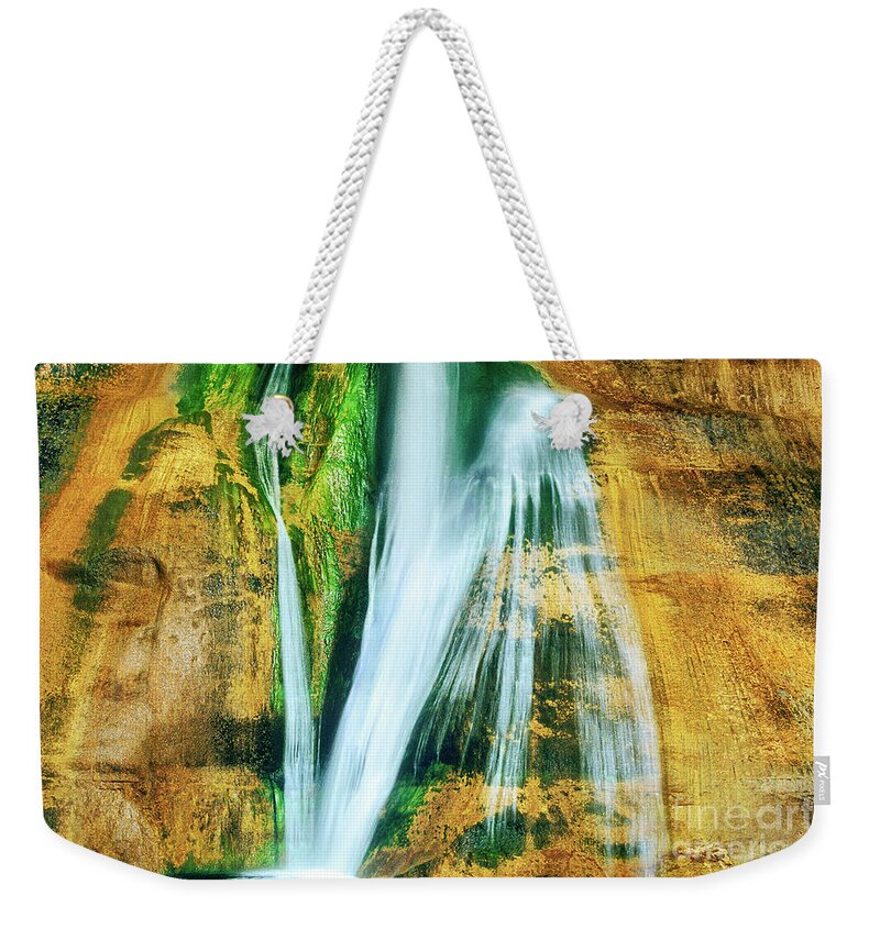 Dave Welling Weekender Tote Bag featuring the photograph Lower Calf Creek Falls Escalante Grand Staircase Utah by Dave Welling