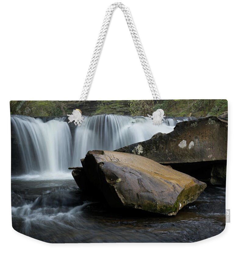 Waterfall Weekender Tote Bag featuring the photograph Lower Potter's Falls 30 by Phil Perkins