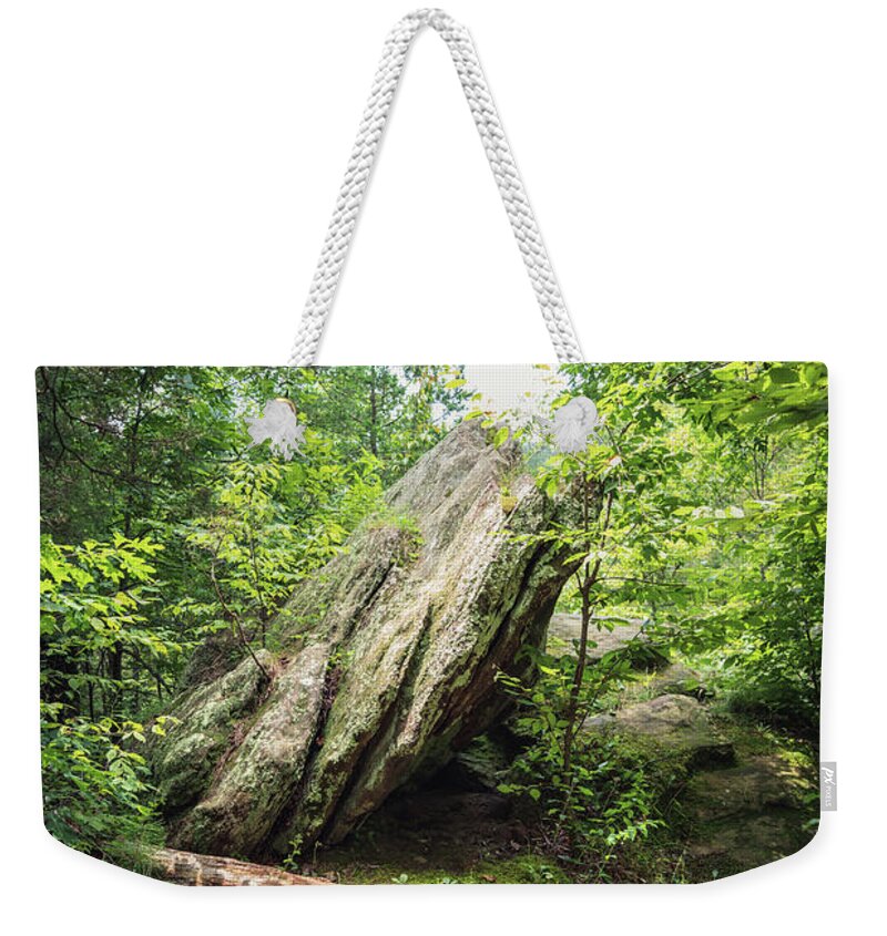 Landscape Weekender Tote Bag featuring the photograph Lusk Creek Boulder by Grant Twiss