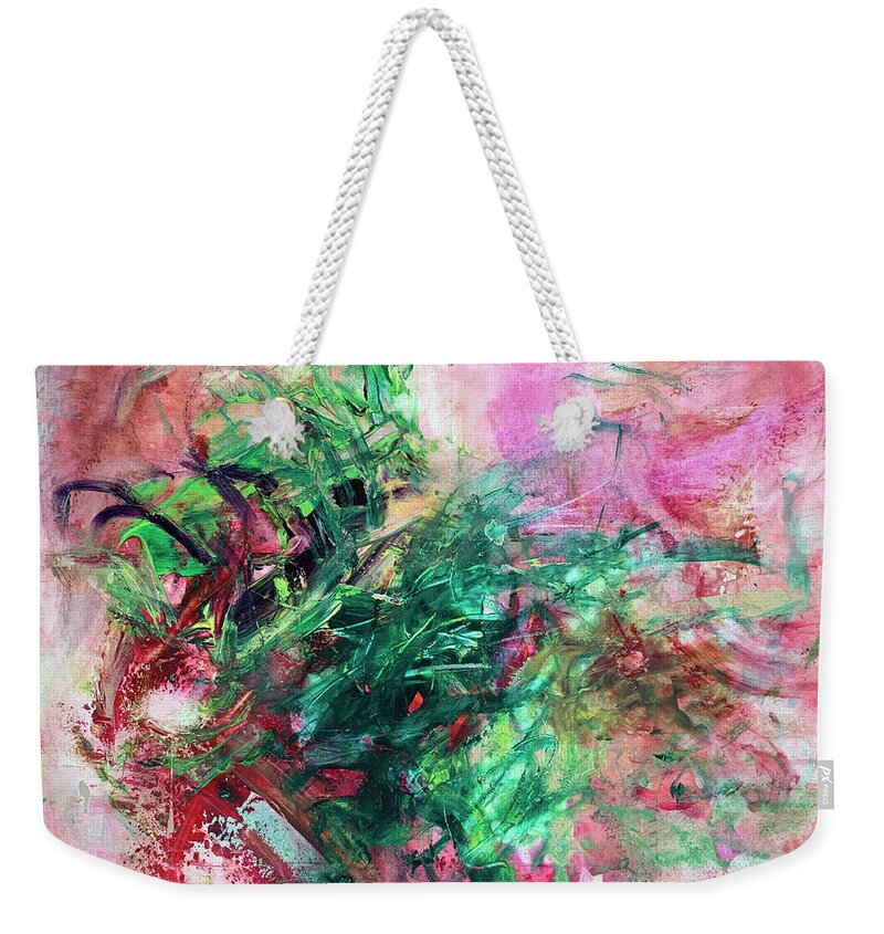 Abstract Art Weekender Tote Bag featuring the painting Lusted Venom by Rodney Frederickson