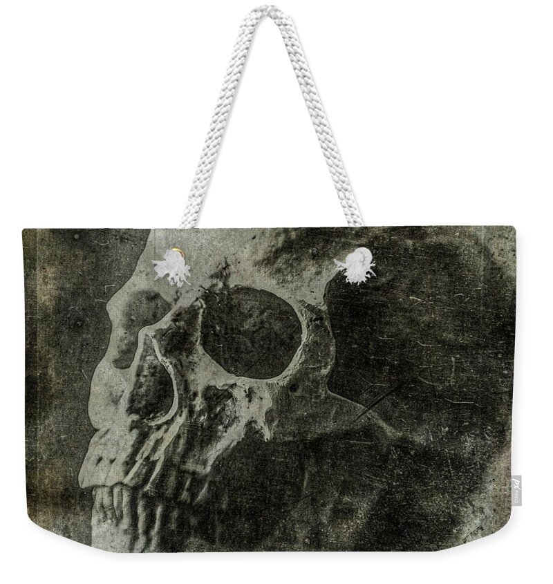 Skull Weekender Tote Bag featuring the photograph Macabre Skull 3 by Roseanne Jones