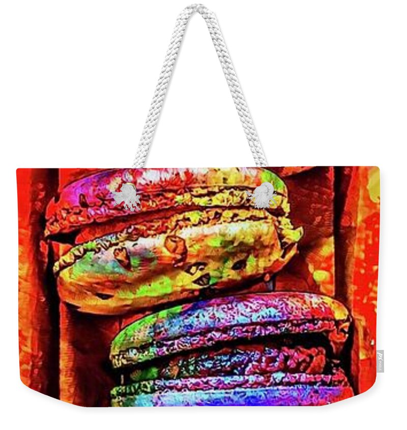 Macaron Weekender Tote Bag featuring the photograph Macaron Delight by Denise Railey