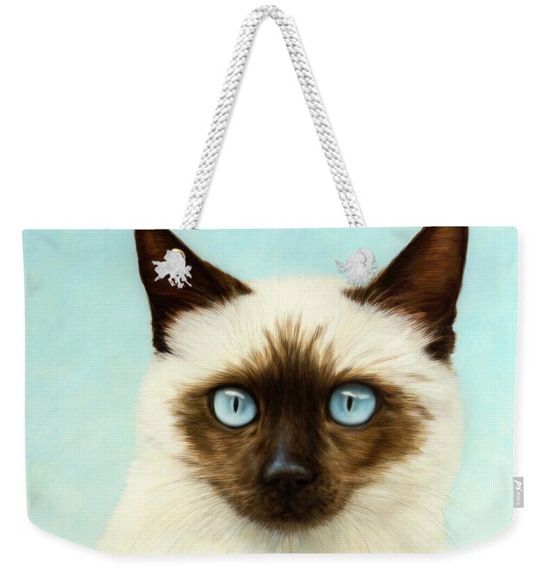Cat Weekender Tote Bag featuring the painting Machka by James W Johnson