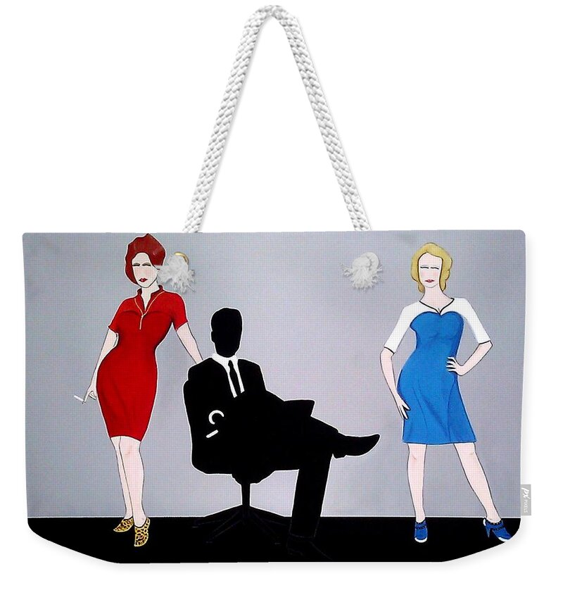 Mad Men Weekender Tote Bag featuring the digital art Mad Men in Technicolor #2 by John Lyes