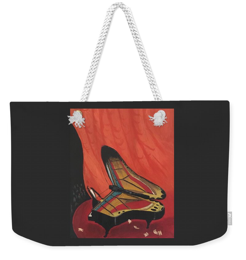  Weekender Tote Bag featuring the painting Mad Pianist by Charles Young