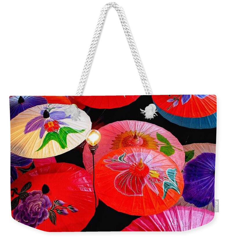 Colorful Weekender Tote Bag featuring the photograph Madam Mams by Gia Marie Houck