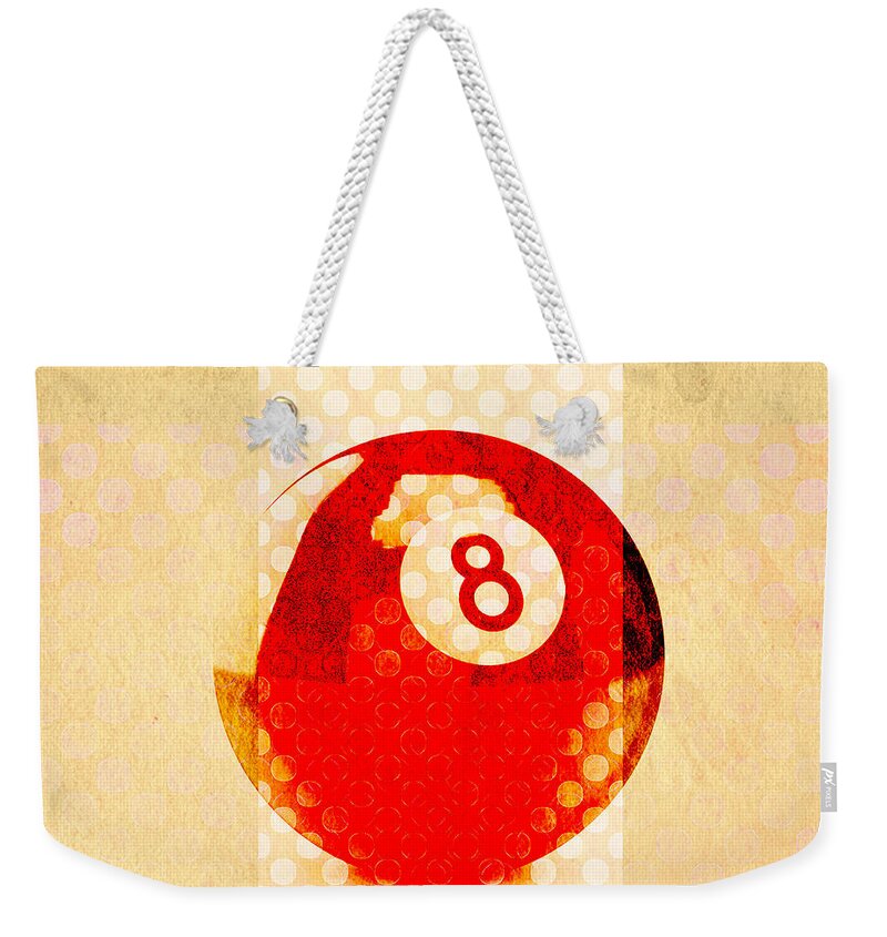 Eight Weekender Tote Bag featuring the photograph Magic Eight Ball Polka Dot by Edward Fielding