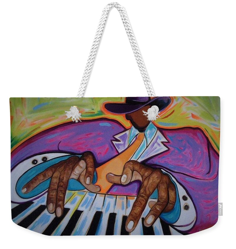 African American Art Weekender Tote Bag featuring the painting Magic Hands by Emery Franklin