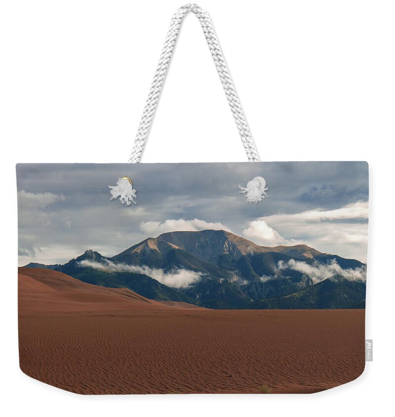 Mountain Weekender Tote Bag featuring the photograph Magic Sand Dune Mountains by Go and Flow Photos