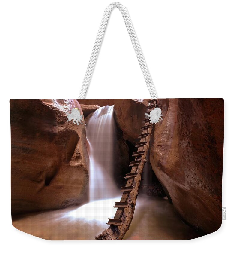 Waterfalls Weekender Tote Bag featuring the photograph Magical Desert Falls by Heidi Fickinger