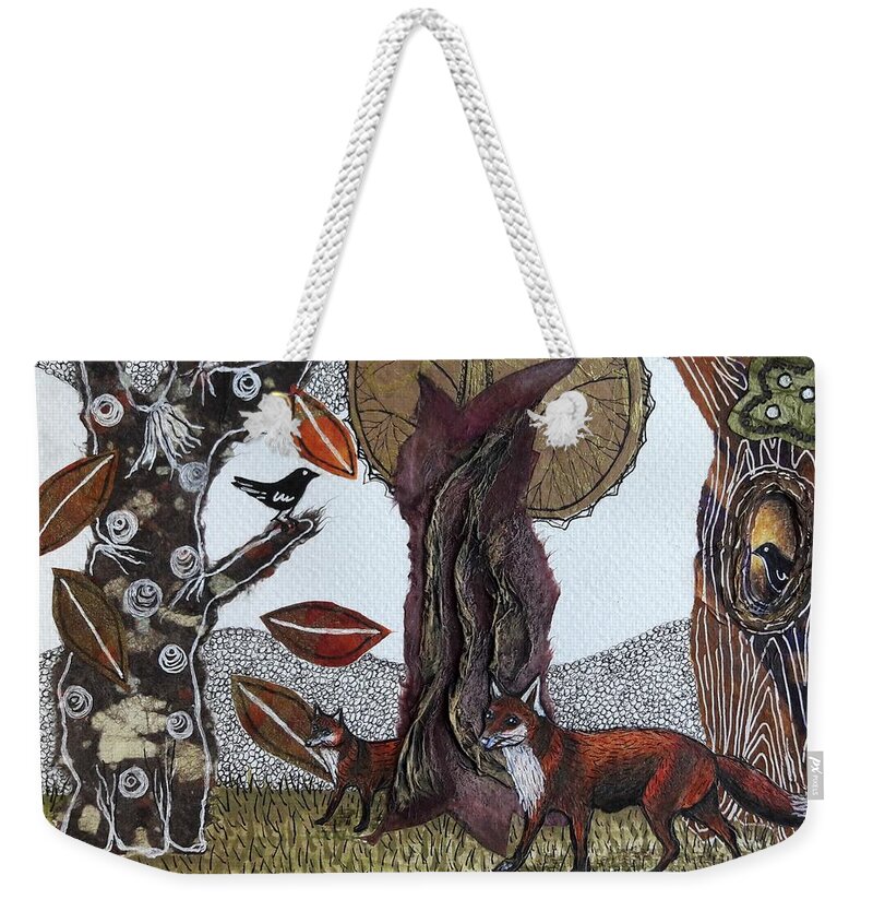 Trees Weekender Tote Bag featuring the painting Magical Forest by Graciela Bello