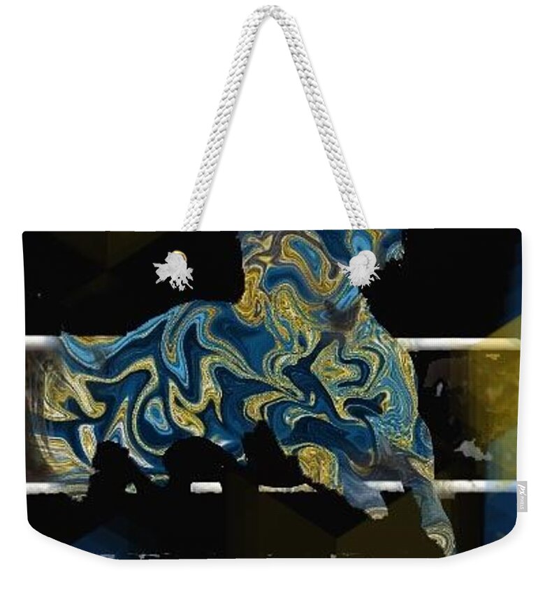 Magical Weekender Tote Bag featuring the digital art Magical Horse 39 by Eileen Backman