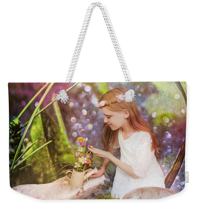 Magical Weekender Tote Bag featuring the photograph Magical Mushroom Garden by Shara Abel
