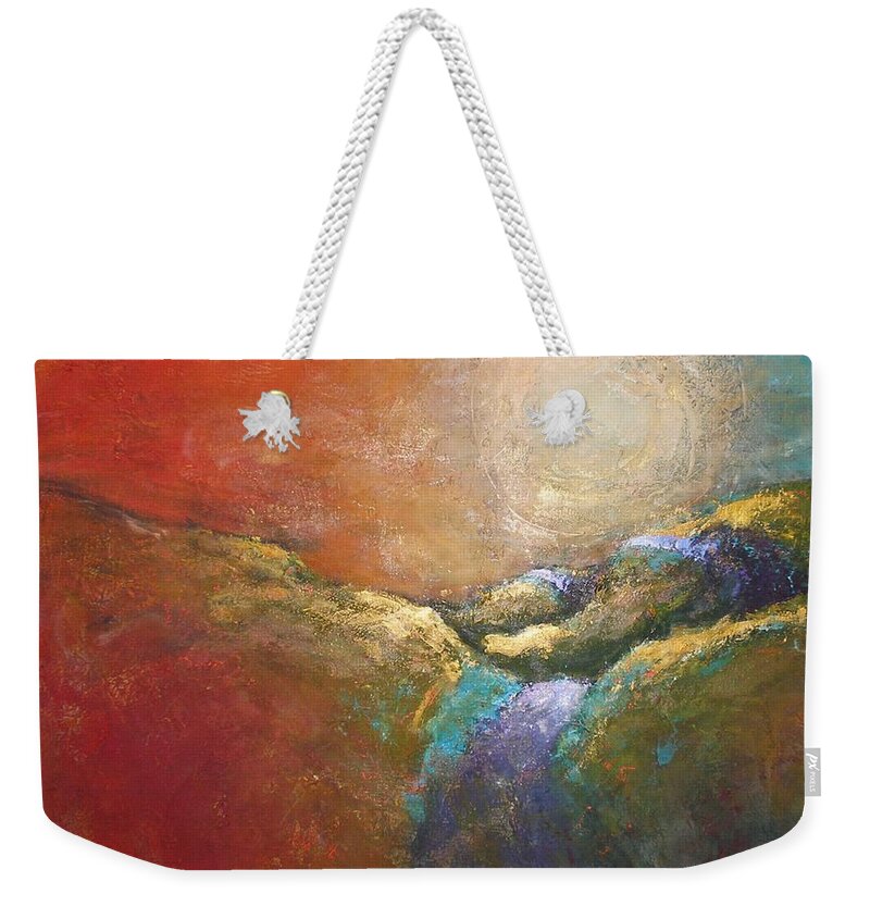 Abstract Weekender Tote Bag featuring the painting Magical Mystery Path by Valerie Greene