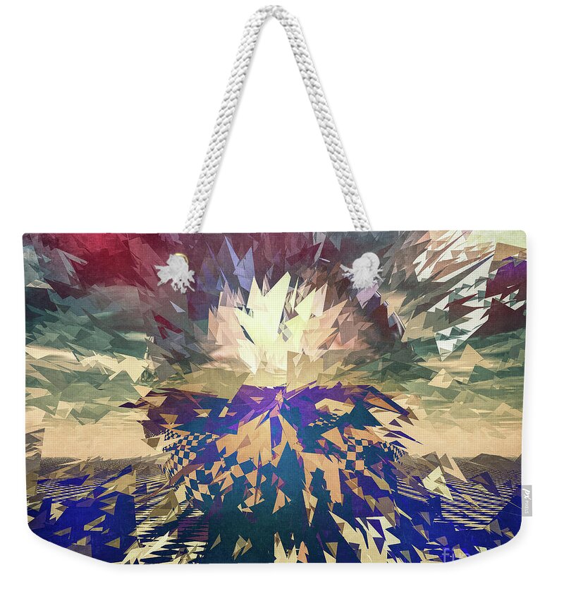 Three Dimensional Weekender Tote Bag featuring the digital art Magnetic Storm by Phil Perkins