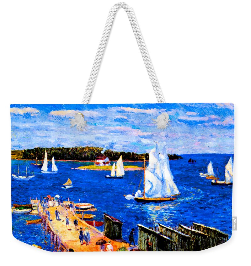Glackens Weekender Tote Bag featuring the painting Mahone Bay 1911 by William James Glackens
