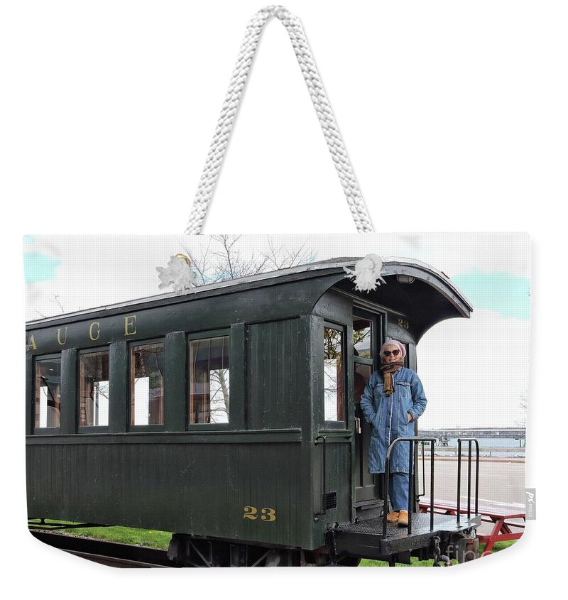  Maine Weekender Tote Bag featuring the photograph Maine Narrow Gauge Train by Marcia Lee Jones
