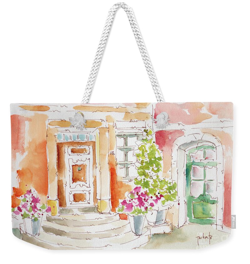 Impressionism Weekender Tote Bag featuring the painting Mairie De Roussillon by Pat Katz