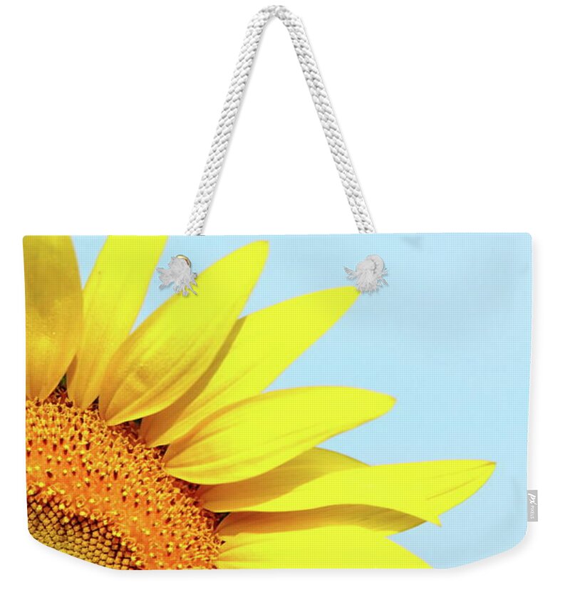Sunflower Weekender Tote Bag featuring the photograph Make My Day by Lens Art Photography By Larry Trager
