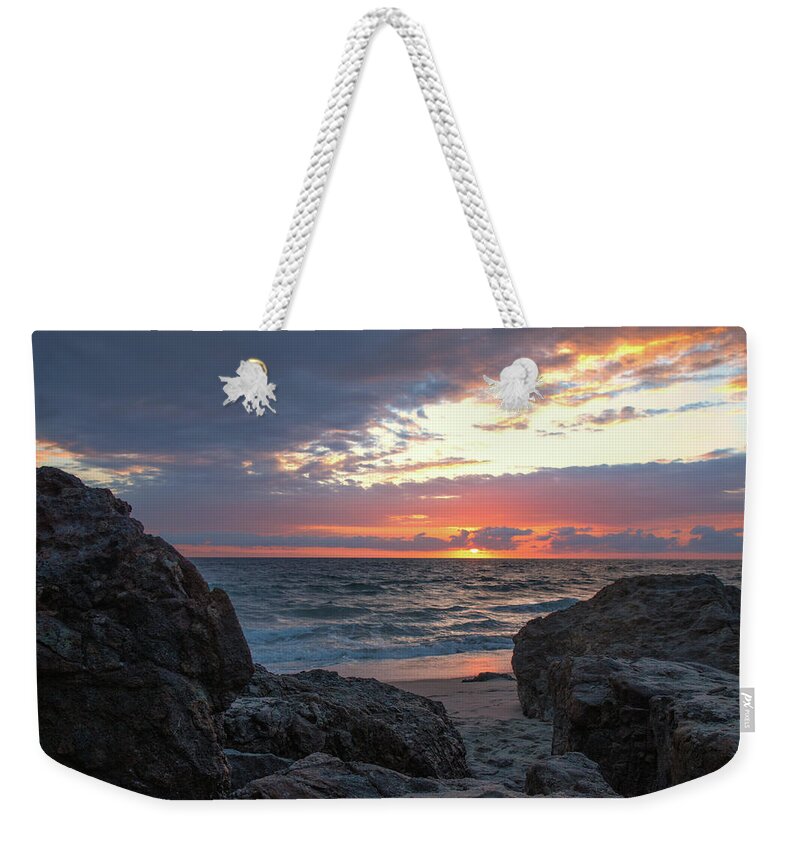 Beach Weekender Tote Bag featuring the photograph Malibu Winter Sunset by Matthew DeGrushe