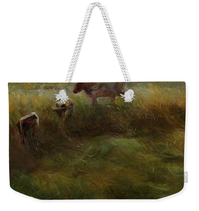 Mama Weekender Tote Bag featuring the painting Mama by Susan Hensel