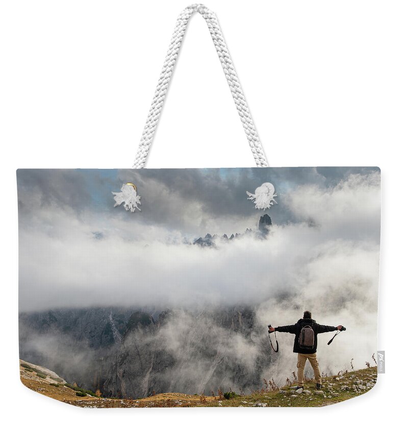 Amazed Weekender Tote Bag featuring the photograph Mountain Landscape, Italian Dolomites Italy by Michalakis Ppalis
