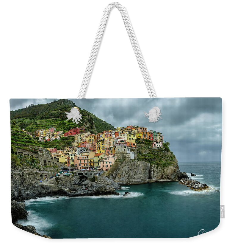 Gary-johnson Weekender Tote Bag featuring the photograph Manarola, Italy by Gary Johnson