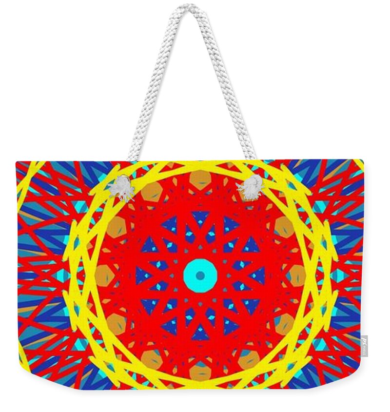 Mandala Weekender Tote Bag featuring the digital art Mandala 01 by Faa shie