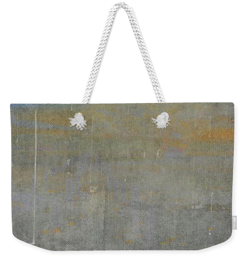 Abstract Weekender Tote Bag featuring the digital art Mandolin Rain by Ken Walker