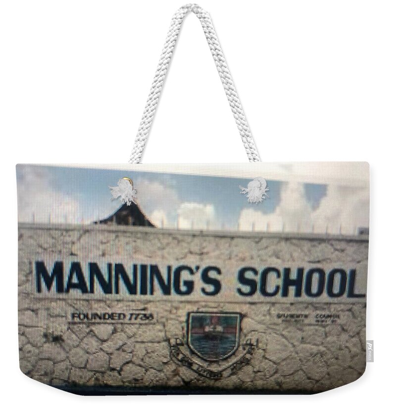  Weekender Tote Bag featuring the photograph Manning's High School by Trevor A Smith
