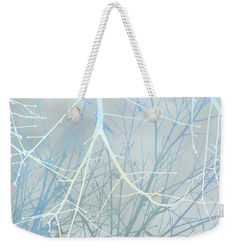 Maple Weekender Tote Bag featuring the digital art Maple Blues by Gina Harrison